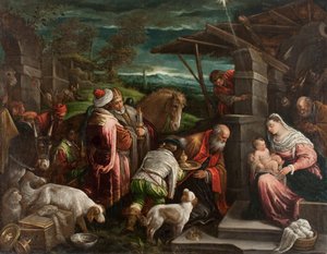 对贤士的崇拜 作者 哈科波·巴萨诺（Jacopo Bassano）